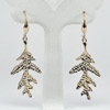 3.84 G. Real 70 Sterling Silver Rose Gold Plated Earrings Leaf Beautiful