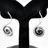 8.50 G. Attractive 70 Sterling Silver Jewelry Earrings Coil