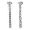 Stunning 2.34 G. Real 925 Sterling Silver Jewelry Earrings with Round White CZ