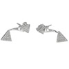 Fashion New Style 2.78 G. Real 925 Sterling Silver Earrings Nice with White CZ