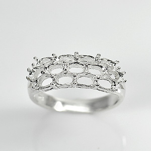 Wholesale 5 Pcs / $47.41 Cluster Ring Solid 925 Sterling Silver Jewelry