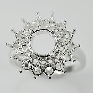 Wholesale 5 Pcs / $49.68 Solid 925 Sterling Silver Semi Mount Ring