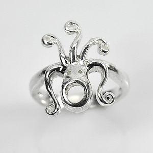 Wholesale 5 Pcs / $57.00 Sterling Silver 925 Semi Mount Jewelry Ring