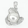 2.47 G. Natural White Peral with CZ Real 925 Sterling Silver Jewelry Pendant 2.47 G. Natural White Peral with CZ Real 925 Sterling Silver Jewelry Pendant