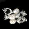 4.08 G. Seductive Natural White Pearl Jewelry Sterling Silver Earring