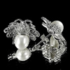 4.75 G. Attractive Jewelry Sterling Silver White Pearl Earrings