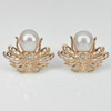 5.01 G. Good Natural Pink Pearl Real 925 Sterling Silver Rose Gold Earrings