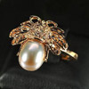 3.97 G. Matey Jewelry Copper Silver Purplish Orange Pearl Ring Size 9
