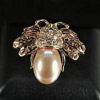 3.73 G. Matey Jewelry Copper Silver Purplish Orange Pearl Ring Size 9