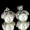 4.36 G. Seductive Jewelry Sterling Silver White Pearl Earrings 4.36 G. Seductive Jewelry Sterling Silver White Pearl Earrings