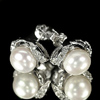 4.37 G. New Design Jewelry Sterling Silver White Pearl Earrings