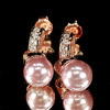 4.56 G. Stunning Jewelry Copper Silver Pinkish Purple Pearl Earring 4.56 G. Stunning Jewelry Copper Silver Pinkish Purple Pearl Earring