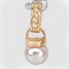 925 Sterling Silver Rose Gold Pendant Natural Pink Pearl with White Round CZ 925 Sterling Silver Rose Gold Pendant Natural Pink Pearl with White Round CZ