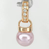 2.11 G. Jewelry Rose Gold Silver Pendent Natural Pink Pearl 2.11 G. Jewelry Rose Gold Silver Pendent Natural Pink Pearl