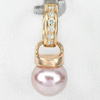 2.22 G. Beautiful Jewelry Copper Silver Pinkish Purple Pearl Pendent 2.22 G. Beautiful Jewelry Copper Silver Pinkish Purple Pearl Pendent