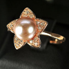 4.47 G. Matey Natural Purplish Pink Pearl Rose Gold Plated Silver Ring Size 9 4.47 G. Matey Natural Purplish Pink Pearl Rose Gold Plated Silver Ring Size 9