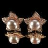 5.07 G. Natural Purplish Pink Pearl Rose Gold Plated Silver Earring 5.07 G. Natural Purplish Pink Pearl Rose Gold Plated Silver Earring