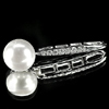 1.91 G. Natural White Pearl with White CZ Real 925 Sterling Silver Pendant