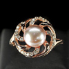 4.69 G. New Natural Purplish Pink Pearl Rose Gold Plated Silver Ring Size 9