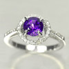 2.58 G. Natural Gem Round Purple Amethyst Real 925 Sterling Silver Ring Size 5 2.58 G. Natural Gem Round Purple Amethyst Real 925 Sterling Silver Ring Size 5