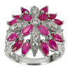 6.34 G. Natural Purplish Pink Ruby Gemstone Real 925 Sterling Silver Ring Size 7