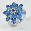 7.13 G. Natural Gems Blue Kyanite Real 925 Sterling Silver Ring Jewelry Size 7