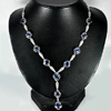28.98 G. Natural Blue Kyanite Real 925 Sterling Silver Jewelry Necklace 17 Inch. 28.98 G. Natural Blue Kyanite Real 925 Sterling Silver Jewelry Necklace 17 Inch.