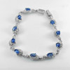 10.15 G. Natural Blue Kyanite 925 Silver Jewelry Bracelet Length 8 Inch.