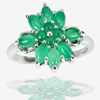 5.70 G. Natural Green Aventurine Real 925 Sterling Silver Jewelry Ring Size 9