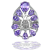 11.34 G. Natural Gems Purple Amethyst Real 925 Sterling Silver Ring Size 7
