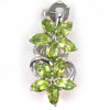 2.58G.Oval Shape Natural Gemstone Green Peridot Real 925 Sterling Silver Pendant