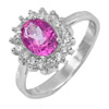 2.86 G. Natural Gem Pink Topaz Oval Shape Real 925 Sterling Silver Ring Size 7