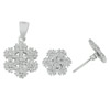 2.58 G. Alluring Round White CZ Real 925 Sterling Silver Sets Earrings Pendant