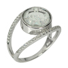 4.64 G. Real 925 Sterling Silver Fine Jewelry Ring Size 8 with Round White CZ