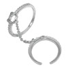 6.39 G. 3 Pcs. Wholesale Chain Double Rings Real 925 Sterling Silver Size 6