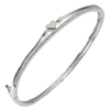 27.65 G. 3 Pcs. Heart Diameter 63 x 58 mm. 925 Sterling Silver Jewelry Bangle