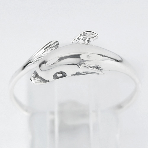 1.90 G. Beautiful Design Dolphin Real 925 Sterling Silver Jewelry Ring Size 7