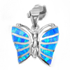 Good Butterfly Design Created Multi Color Blue Opal 925 Sterling Silver Pendant