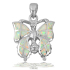 925 Sterling Silver Pendant Jewelry with Craeted Multi Color White Opal