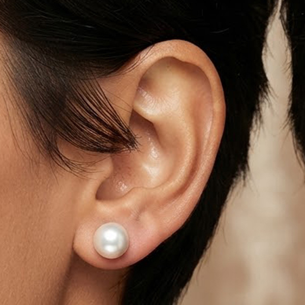 Natural Multi Color White Pearl 925 Sterling Silver Jewelry 1.96 Grams Earrings