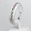 925 Sterling Silver Multi Color Pink Created Opal Spiral Bracelet Jewelry