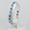 Multi Color Blue Created Opal Bracelet 925 Sterling Silver Jewelry 8 Inch.