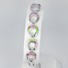 925 Sterling Silver Bracelet Jewelry Multi Color Pink Created Opal 7.5 Inch.
