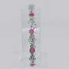 Spiral Key Created Opal Multi Color Bracelet 925 Sterling Silver Length 7 Inch.
