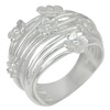 925 Sterling Silver Jewelry 5.65 G. Flowers Design Ring Size 7 Thailand