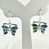 5.52 G. Lovely Butterfly Design Multi Color Opal 925 Sterling Silver Earrings