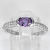 2.16 G. Natural Gemstone Amethyst Real 925 Sterling Silver Jewelry Ring Size 7