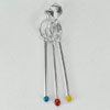 2.44 G. Multi Color Enamel Match 925 Sterling Silver Jewelry Triple Pendant