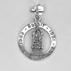 2.79 G. Real 925 Sterling Silver Buddhism God Jewelry Pendant 24 x 20 Mm.