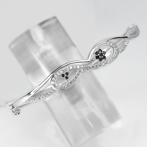 9.19 G. Modern Design Diameter 55 mm. Sterling Silver 925 Jewelry Bangle